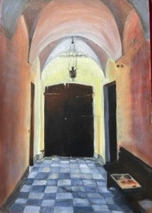Heat (Italian Church), an oil painting by Antonia Robertson